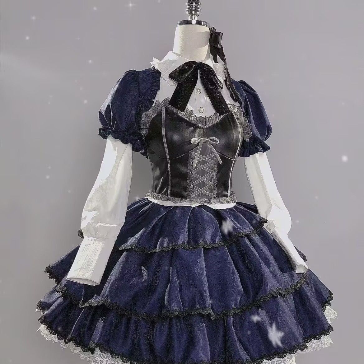 Summer Clothing For 70 Year Old Woman - cosplay animation dress dark pattern middle