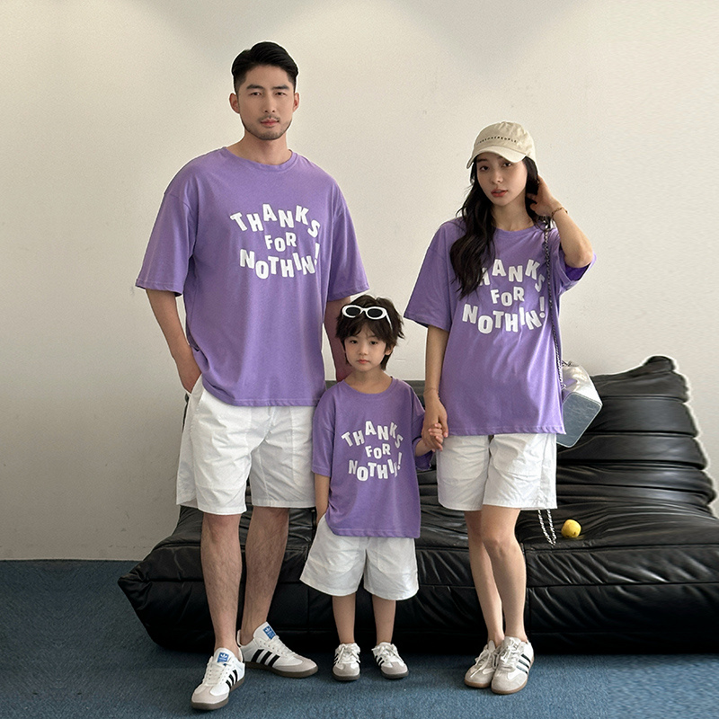 Summer Clothing New Look - New Family Matching Tee Shirts Shorts