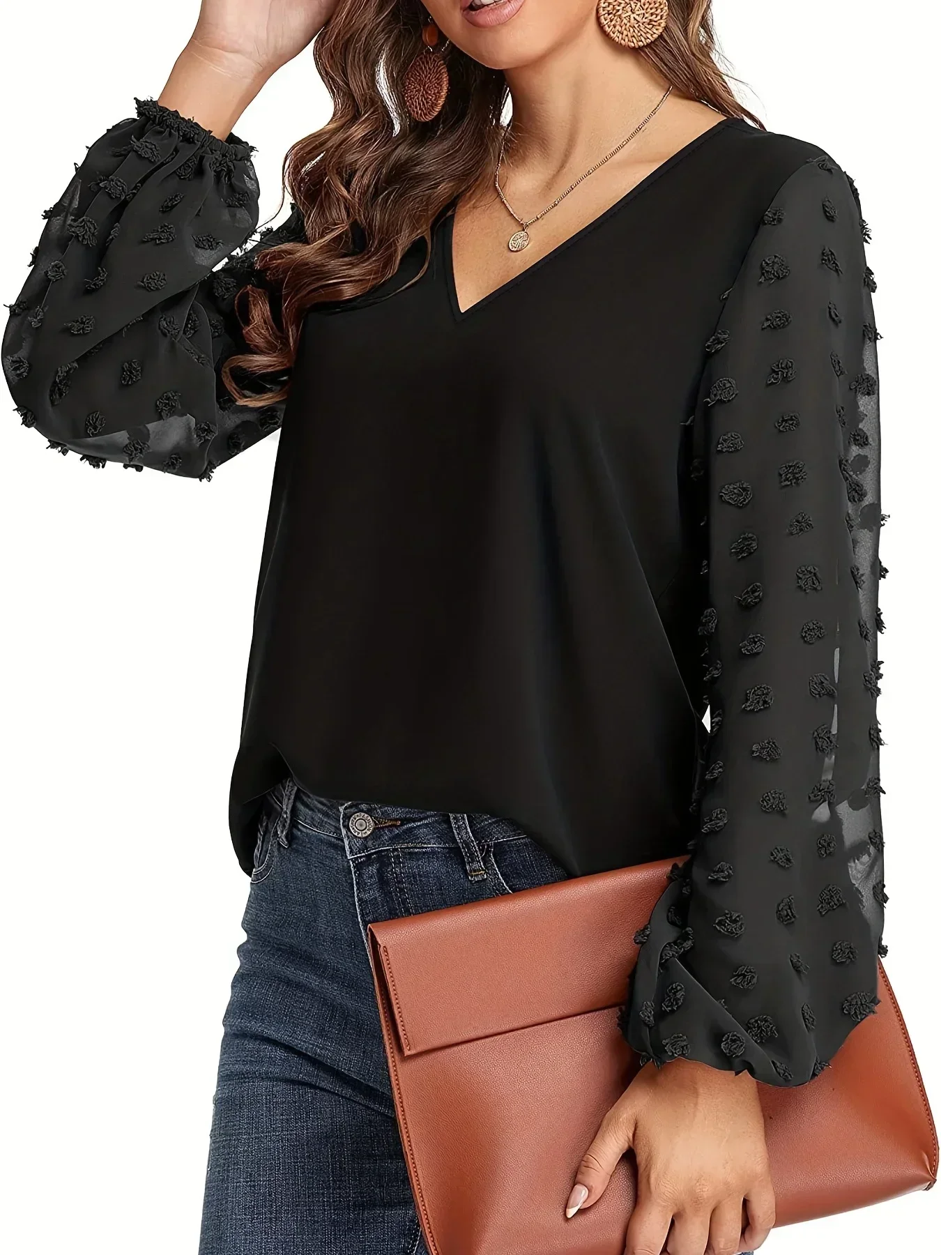 Summer Clothing Plus - Women's Plus Size 1XL-5XL Swiss Dot