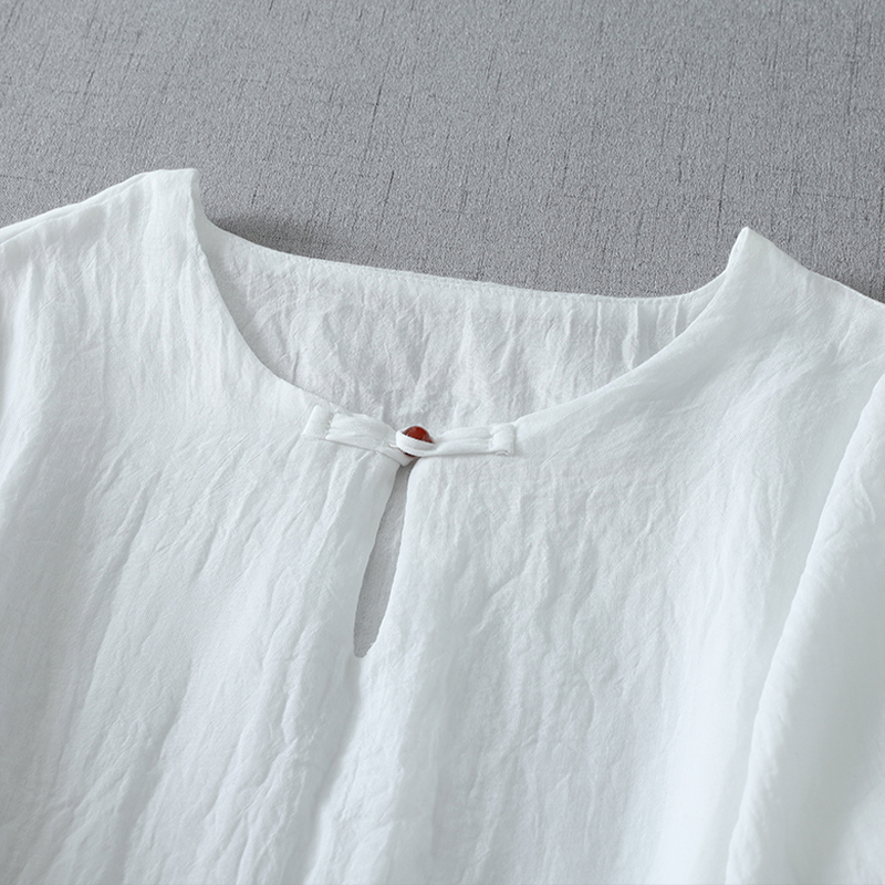 New Chinese Style round Neck B - Summer Clothing For 70 Year Old Woman recension och pris