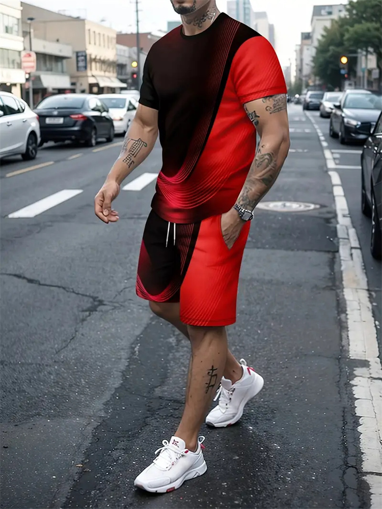 Men Women Gradient Texture T-s - Summer Clothing Cheap recension och pris