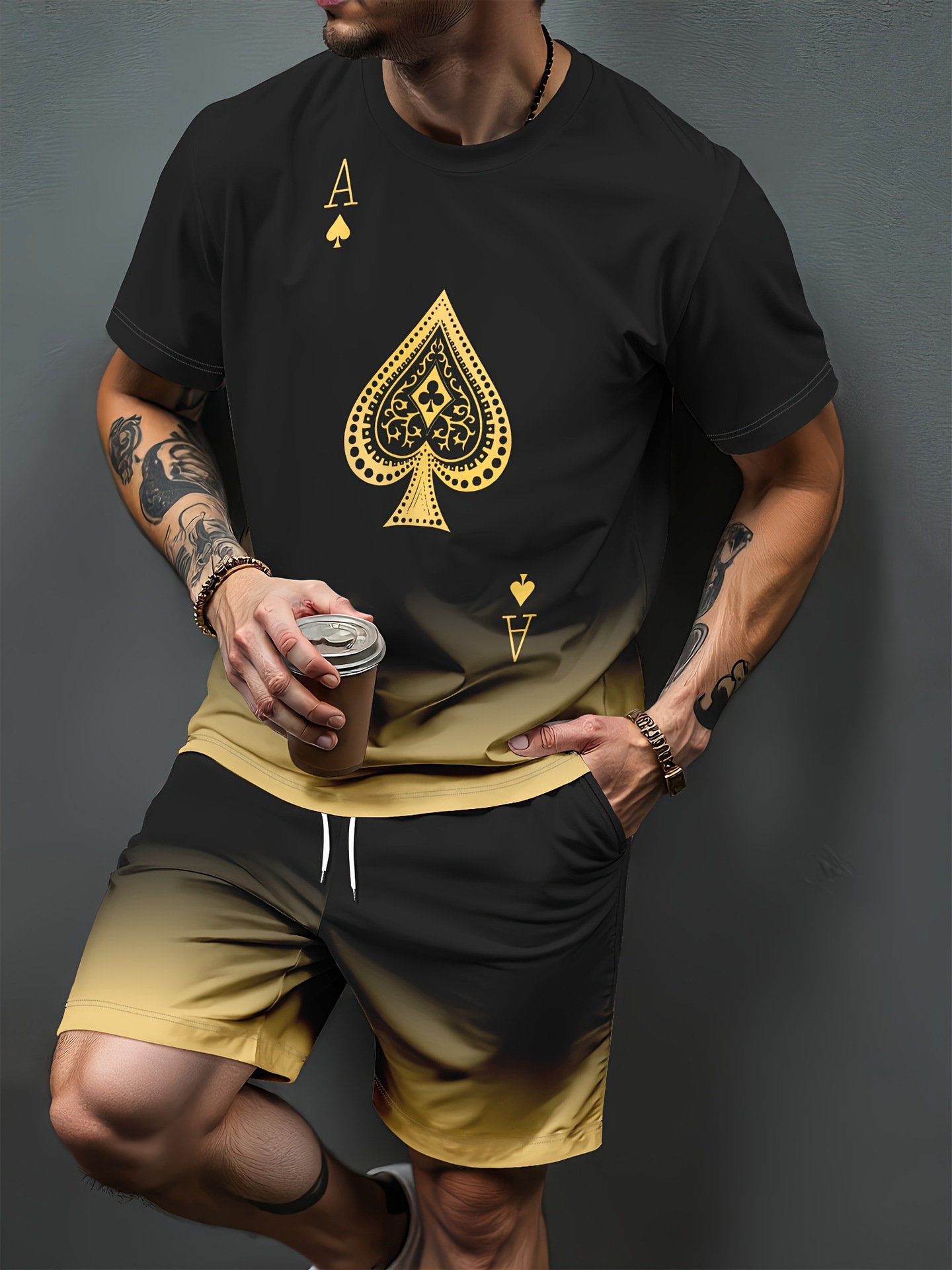 Gradient Letter Pattern 3D Pri - Summer Clothing Cheap recension och pris