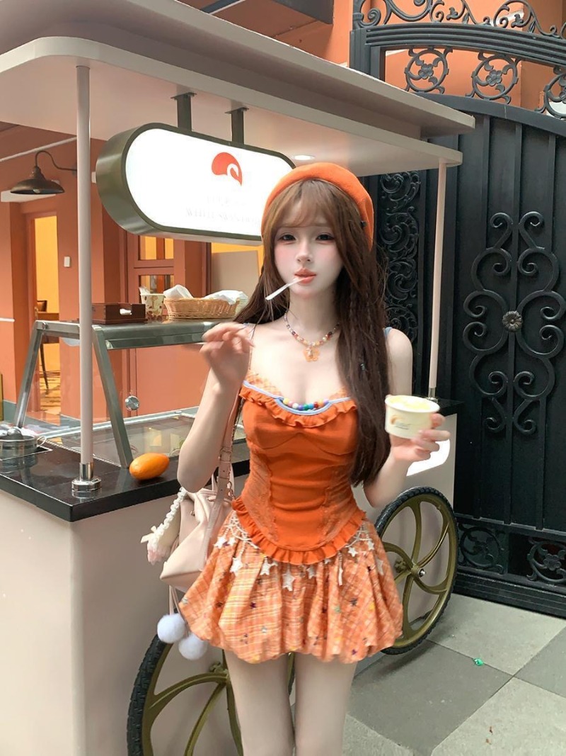 Summer New Orange Dopamine Swe - Summer Clothing Women Sale recension och pris