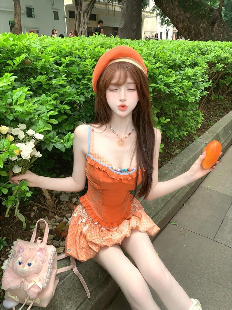 Summer New Orange Dopamine Swe - Summer Clothing Women Sale recension och pris
