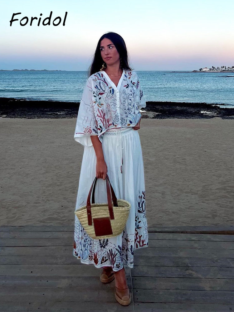 Foridol Marine Organism Embroi - Summer Clothing Women Sale recension och pris