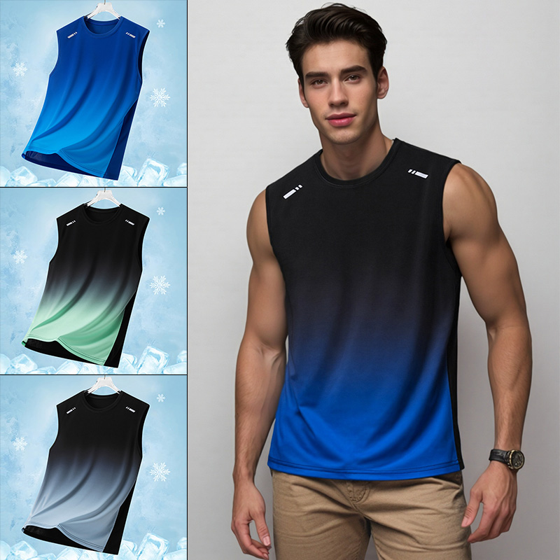 Men Gradient Sports Vest Light - Summer Clothing For Teens recension och pris