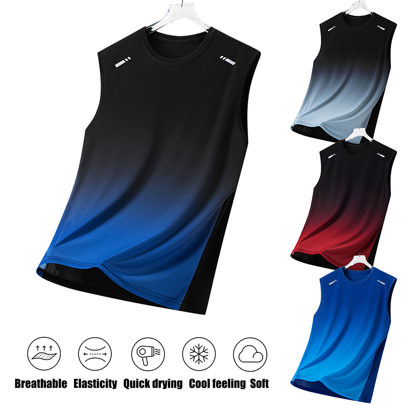 Men Gradient Sports Vest Light - Summer Clothing For Teens recension och pris