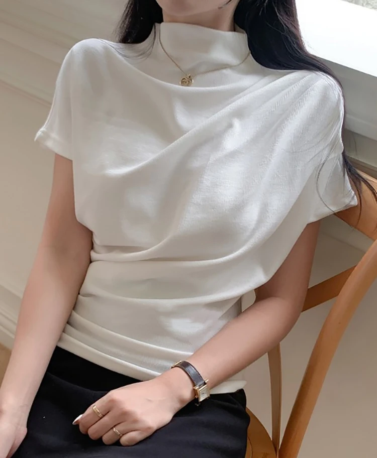Half Turtleneck T Shirt Women  - Summer Clothing Drop recension och pris