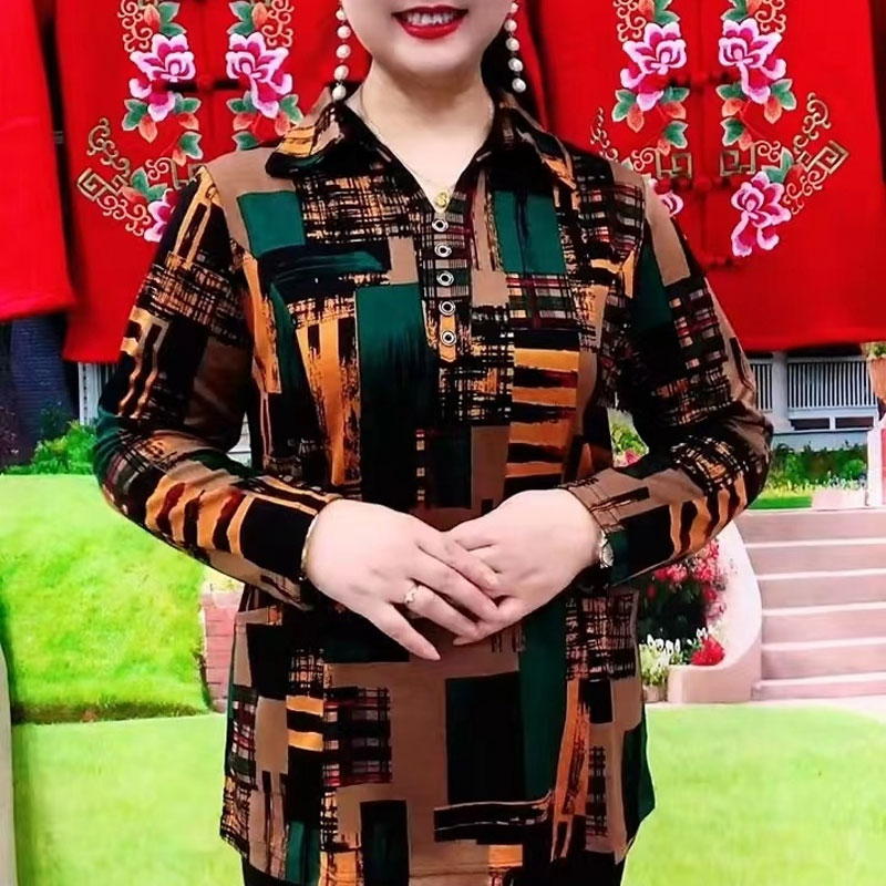 Commute Geometric Shirt Spring - Summer Clothing For 70 Year Old Woman recension och pris
