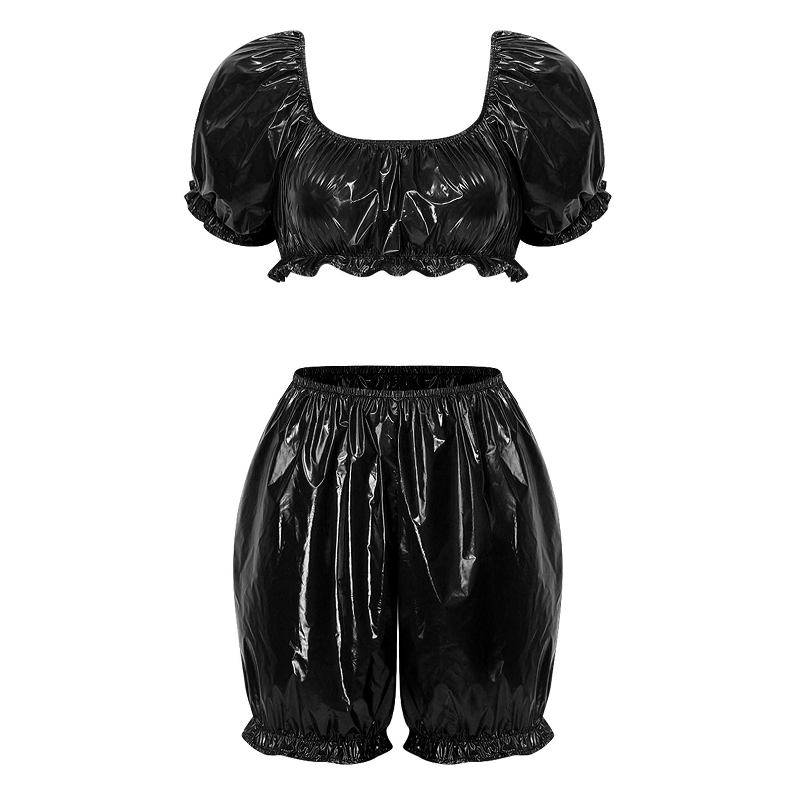 Womens Wet Look PU Leather Clu - Summer Clothing Cheap recension och pris