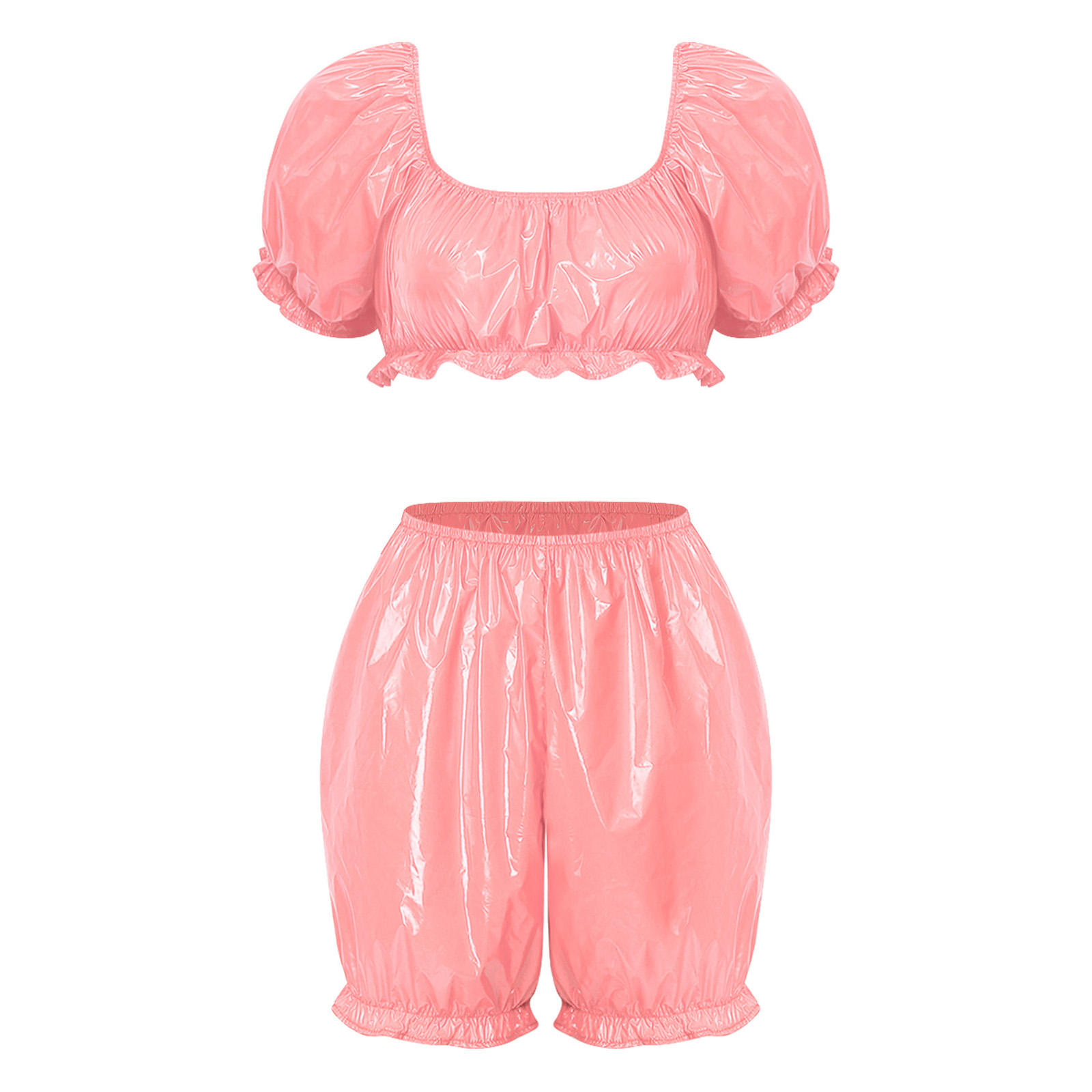 Womens Wet Look PU Leather Clu - Summer Clothing Cheap recension och pris