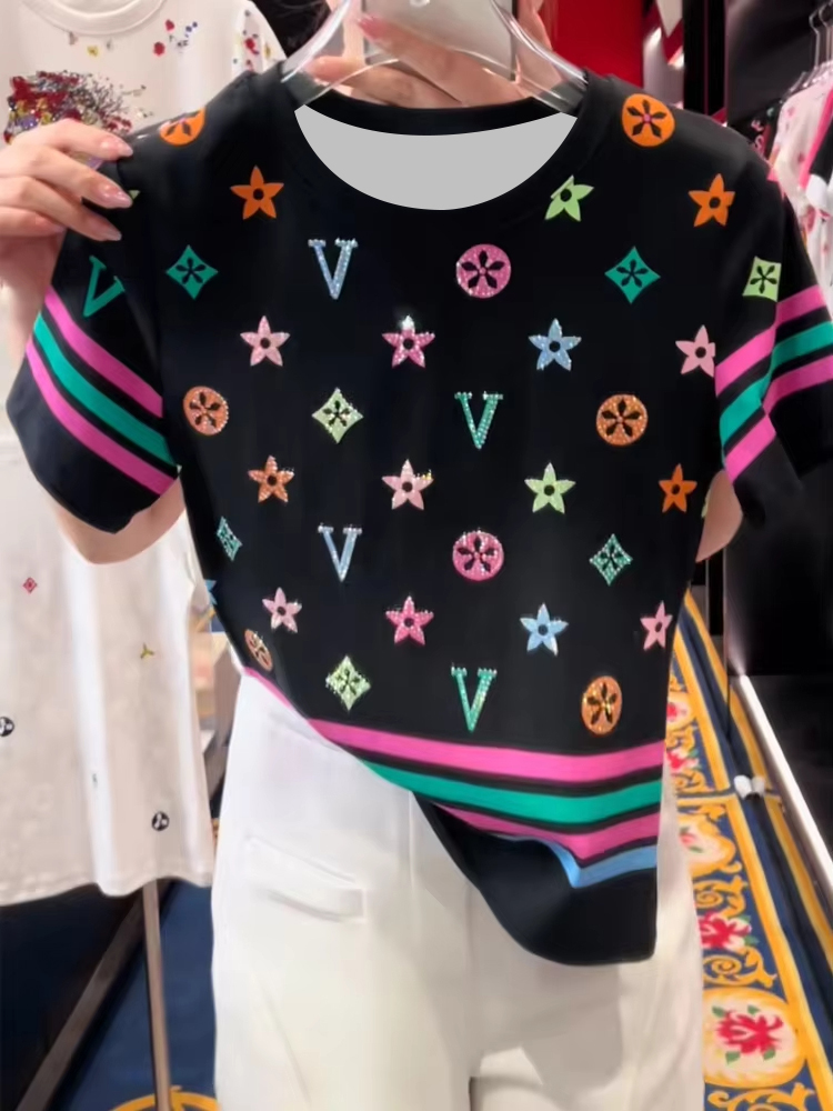 American Retro Colored Printed - Summer Clothing For 70 Year Old Woman recension och pris