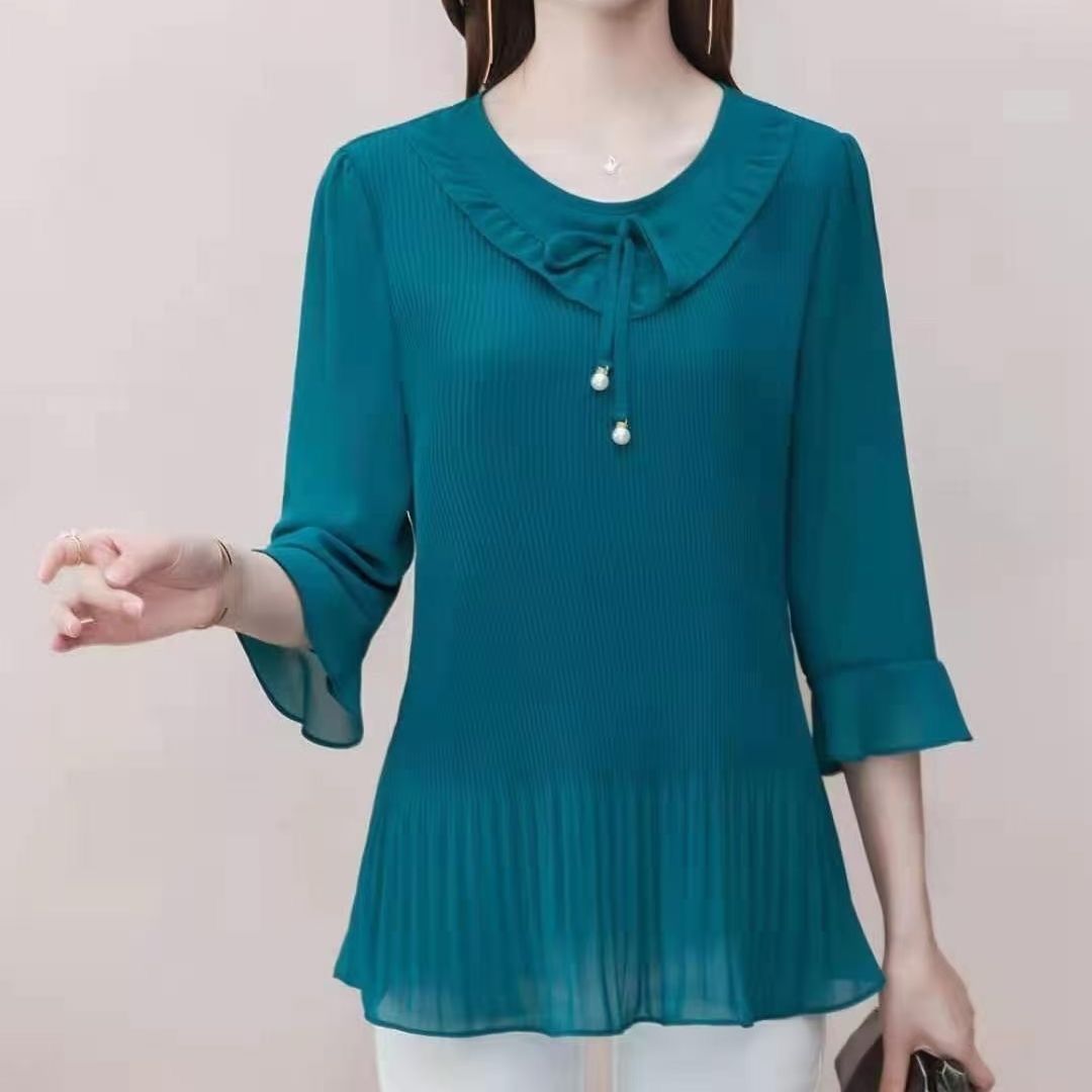 Autumn New Lace Crew Neck fash - Summer Clothing For 70 Year Old Woman recension och pris