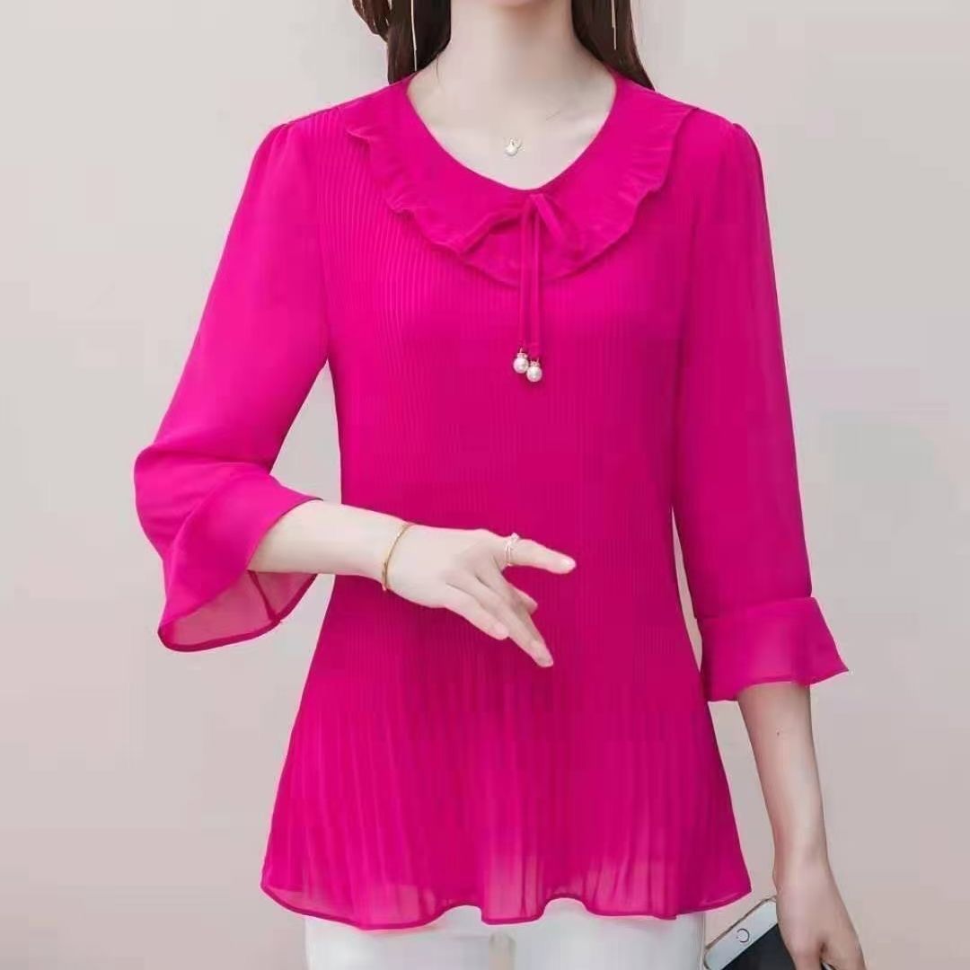 Autumn New Lace Crew Neck fash - Summer Clothing For 70 Year Old Woman recension och pris