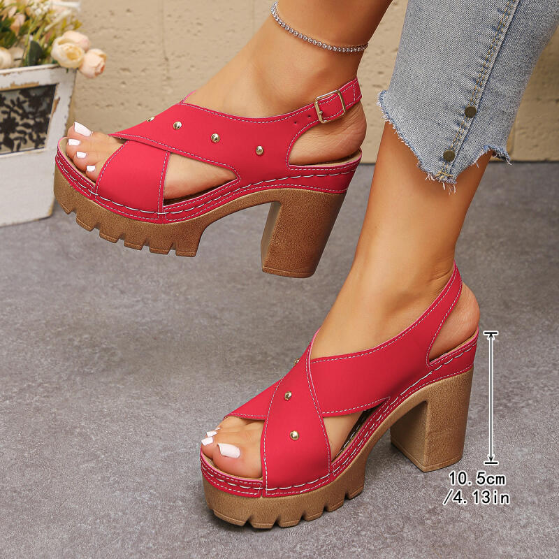 Vintage Super High Heel Cross  - Summer Clothing Elegant recension och pris