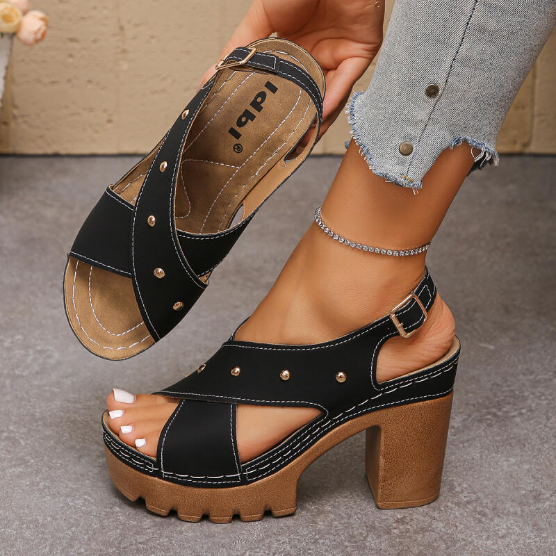Vintage Super High Heel Cross  - Summer Clothing Elegant recension och pris